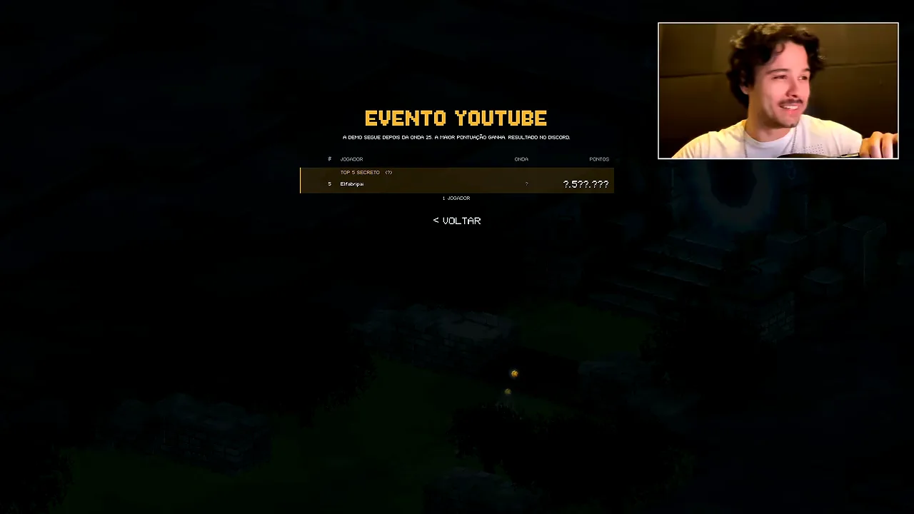 Tela do Evento YouTube